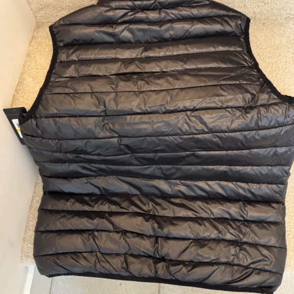 Mens GUESS Bomber Vest Black Large - Picture 2 of 2